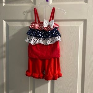 Patriotic ruffle outfit